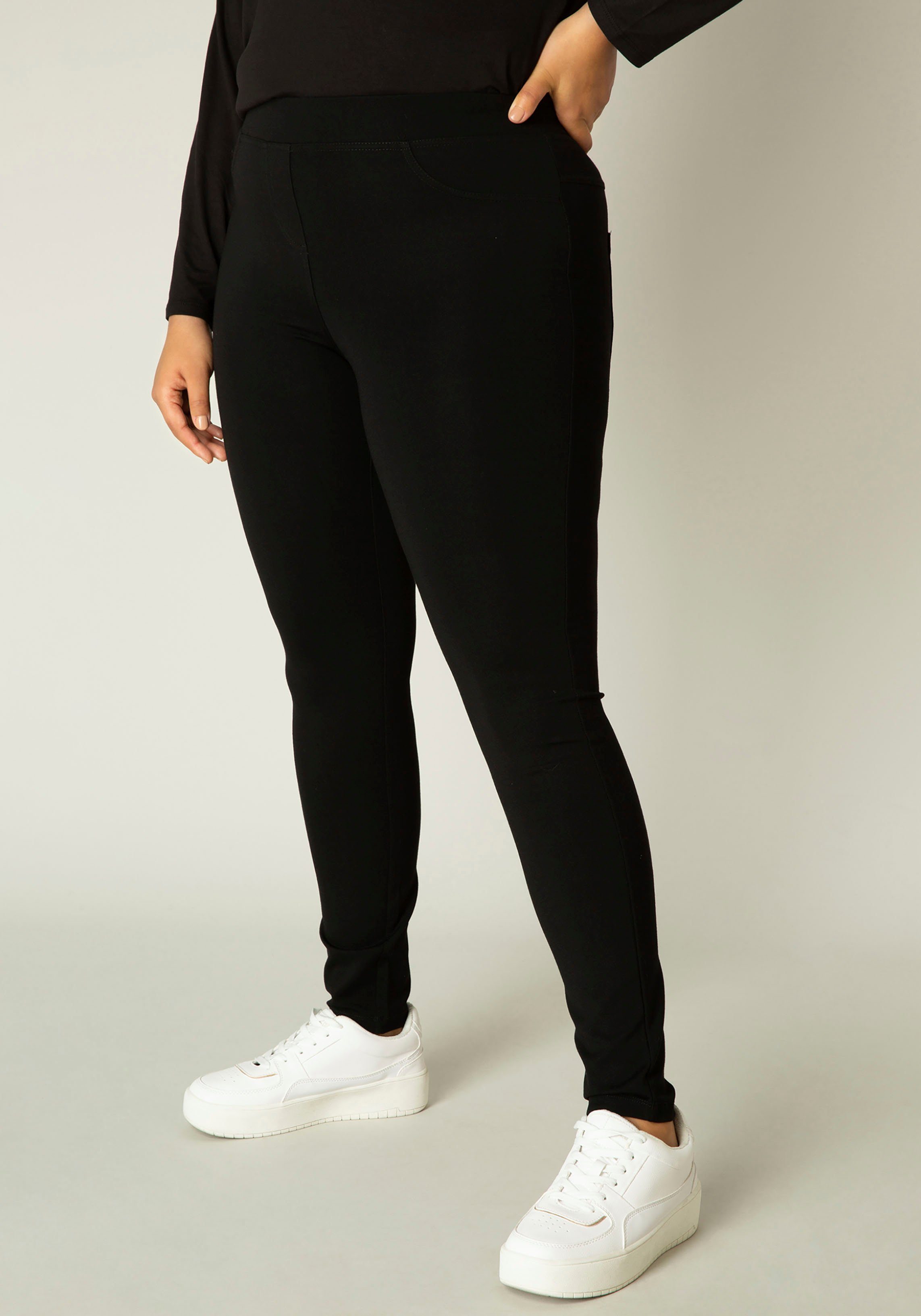 Base Level Curvy Jeggings "Arnika" mit Badge günstig online kaufen
