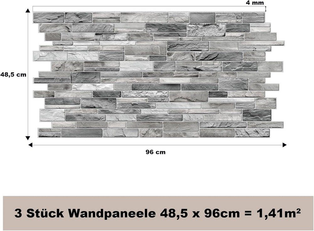MDEKOR 3D Wandpaneel PVC Wandverkleidung 48,5x96 günstig online kaufen