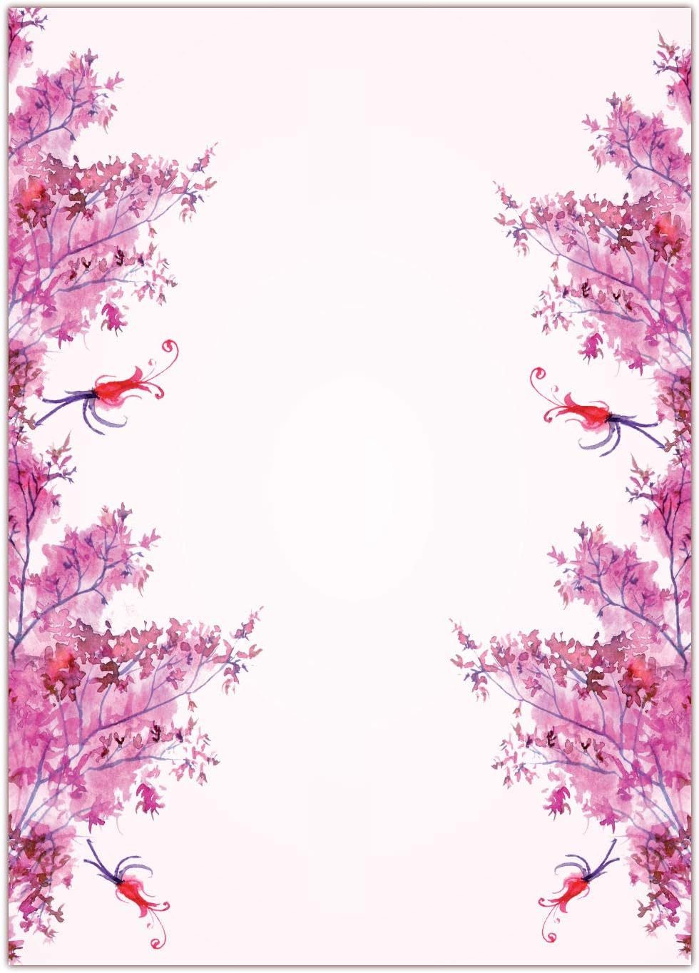 Briefpapier Motivpapier Blumenvielfalt,Blumen DIN A4, gut beschreibbar