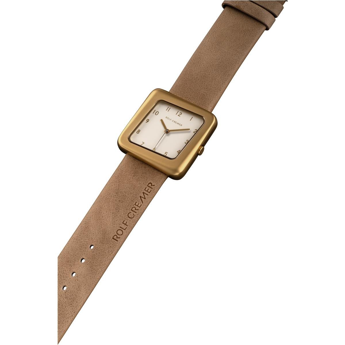 Rolf Cremer Quarzuhr Rolf Cremer Play Unisexuhr 508900 beige, Gold Leder, (1-tlg)