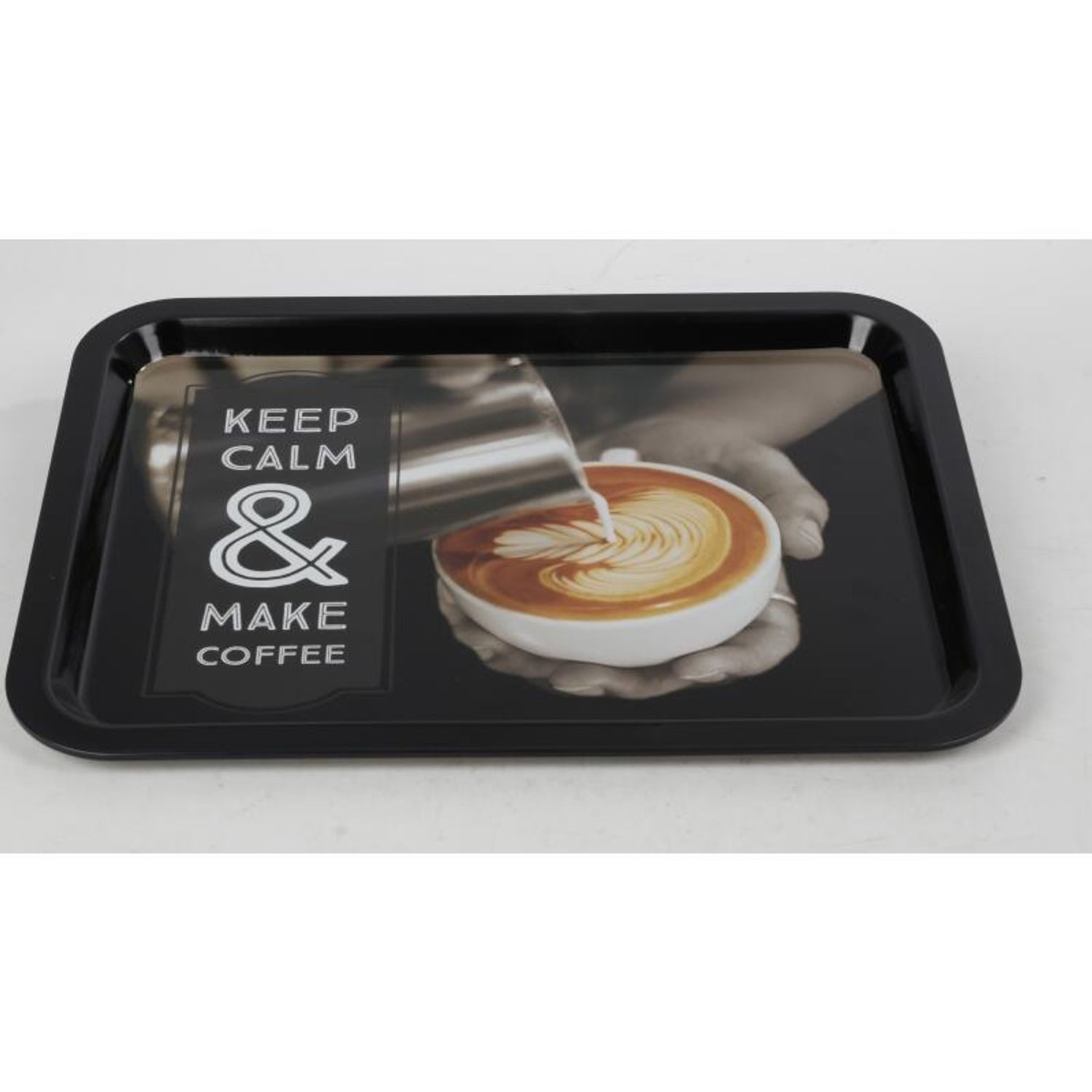 Servierplatte 12x Tablett Coffee Metall 40x30cm Serviertablett Küchenhelfer Küche