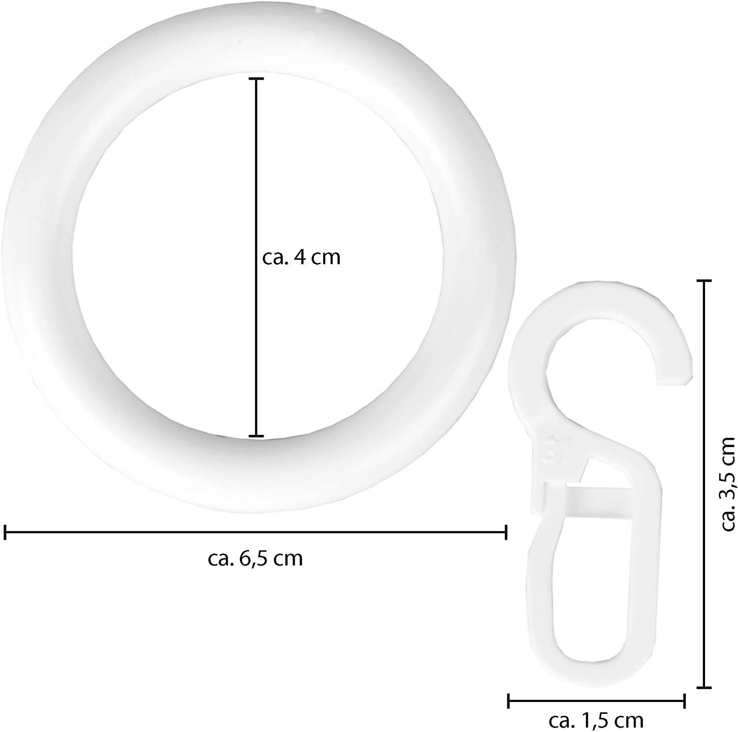Bestlivings Gardinenstange, 1-läufig, Gardinenring - silber - Ø40mm, Gardin günstig online kaufen