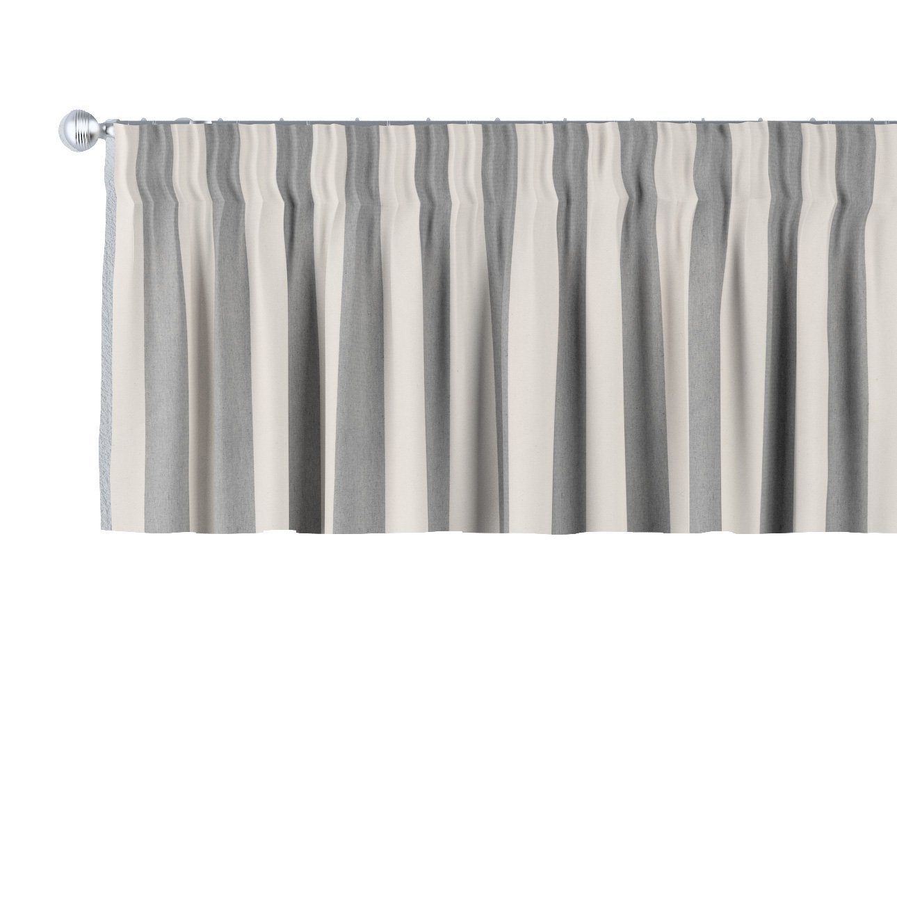 cm, Kräuselband Dekoria mit weiß-grau 40 130 x Quadro, Vorhang
