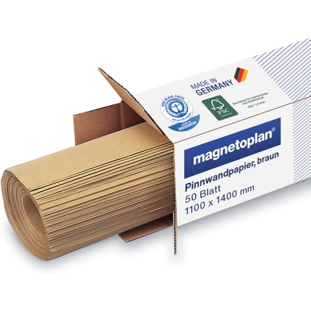 magnetoplan® Anzeigetafel Pinwandpapier braun 50Bogen 1100x1400mm 80g/qm (1-St)