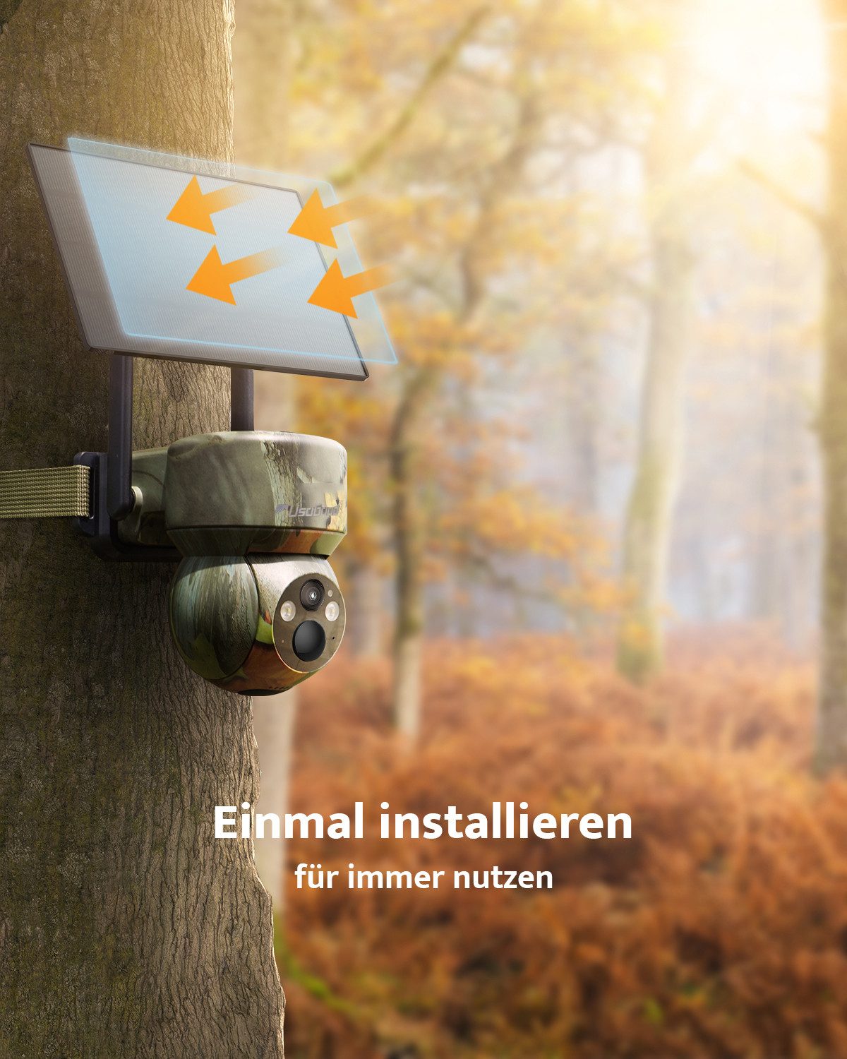 Usogood Wildkamera 4G LTE Überwachungskamera Solar Wildkamera Live-App via SIM (Außenbereich Sicherheit, Wild & Jagd, für Wildlife Monitoring, 2K Überwachungska – Bild 4 von 5