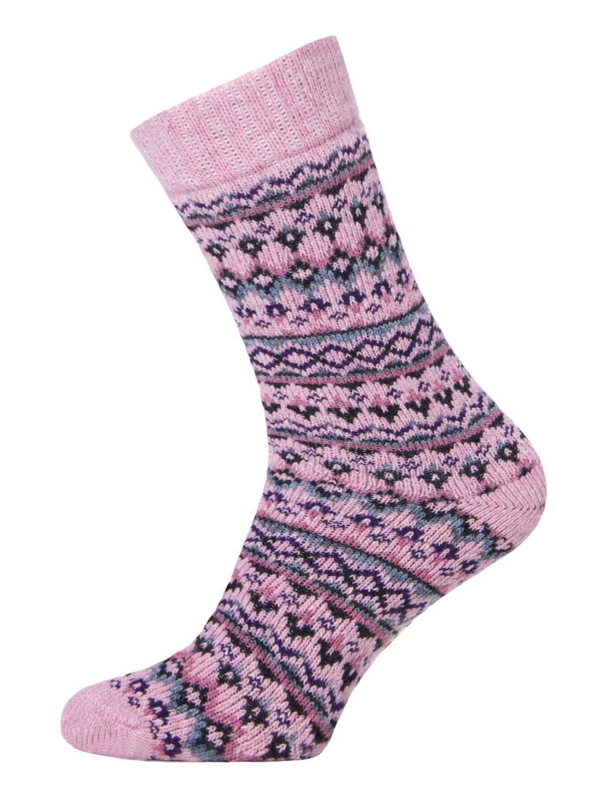 Socken 45% Wollsocken Buntes Skandinavisches Design