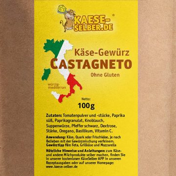 KAESE-SELBER.DE Back-Set Castagneto Gewürz 100g - mediterrane Gewürzmischung - Feta, Mozzarella, (1-tlg)