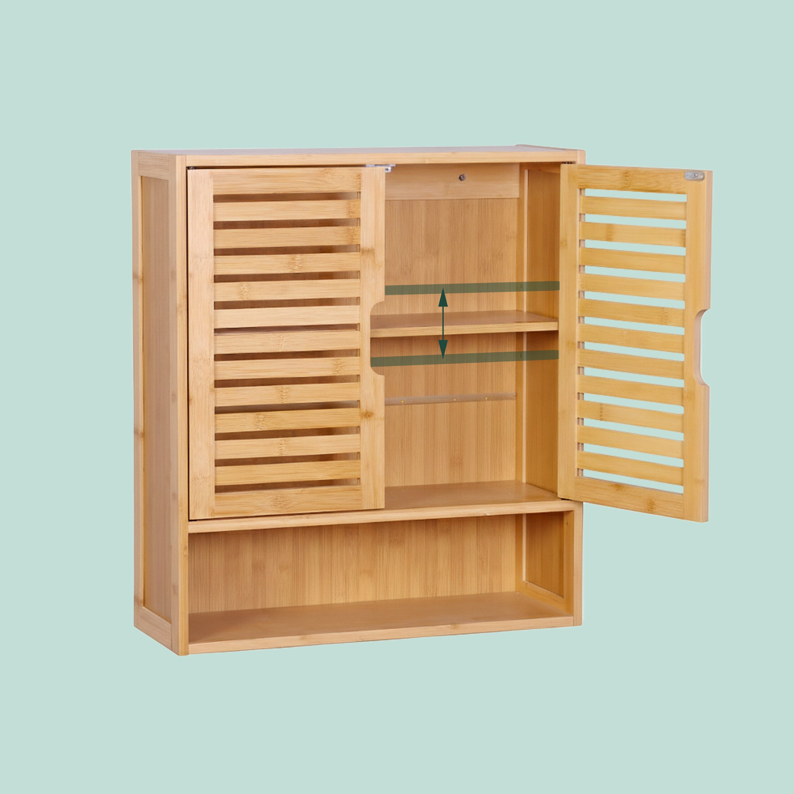 relaxdays Hängeschrank Bad (1-St) natur – Bild 5 von 5