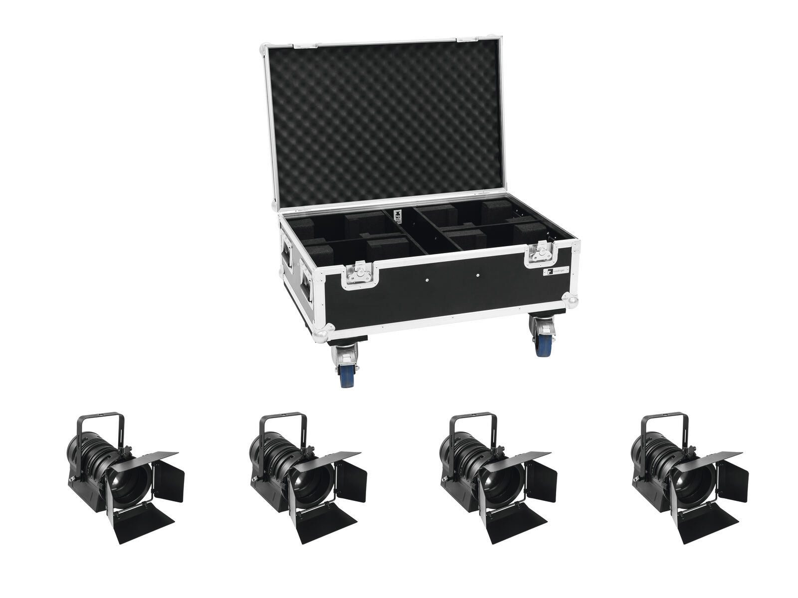 Discolicht EUROLITE Set 4x LED THA-40PC sw + Case