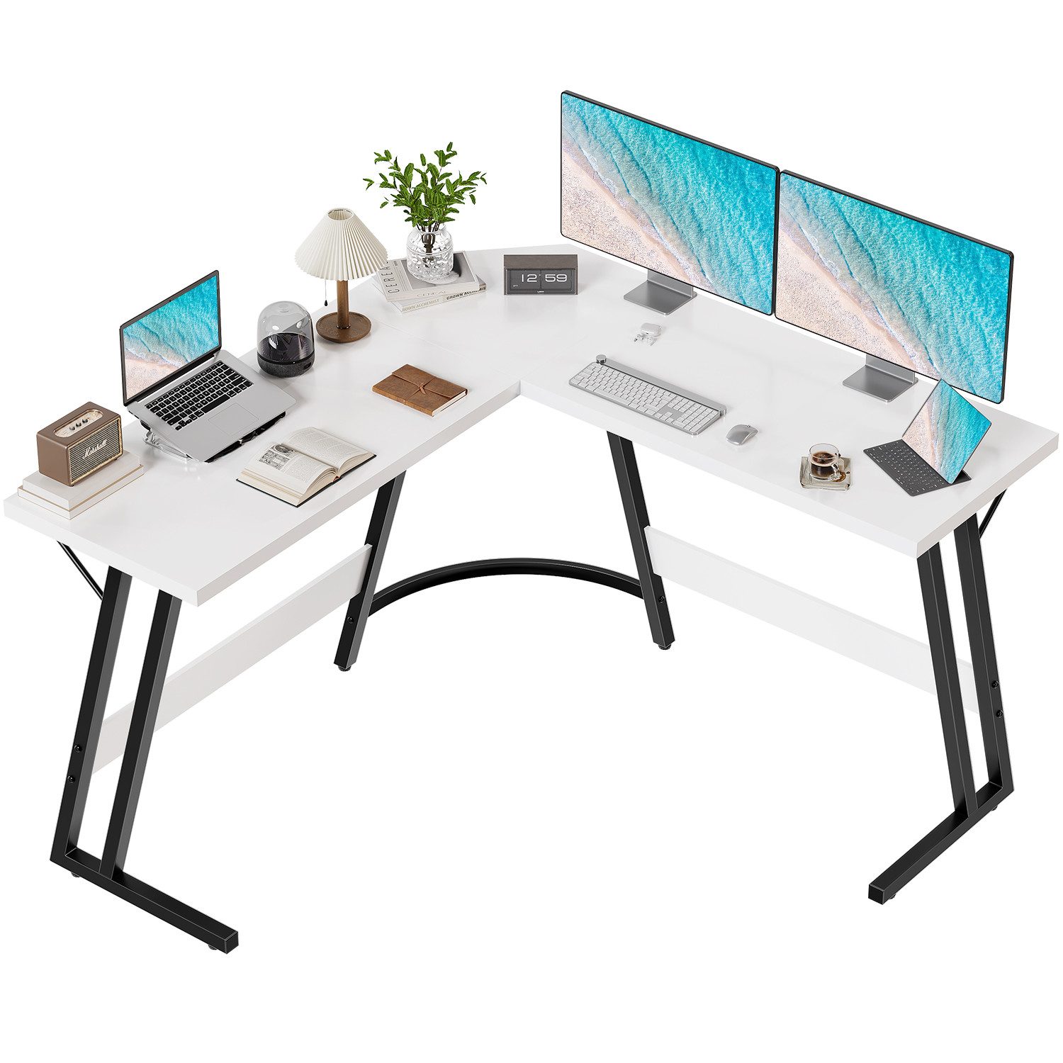 Furnicopia Eckschreibtisch L-Form Spedition Schreibtisch Computer Schreibti günstig online kaufen