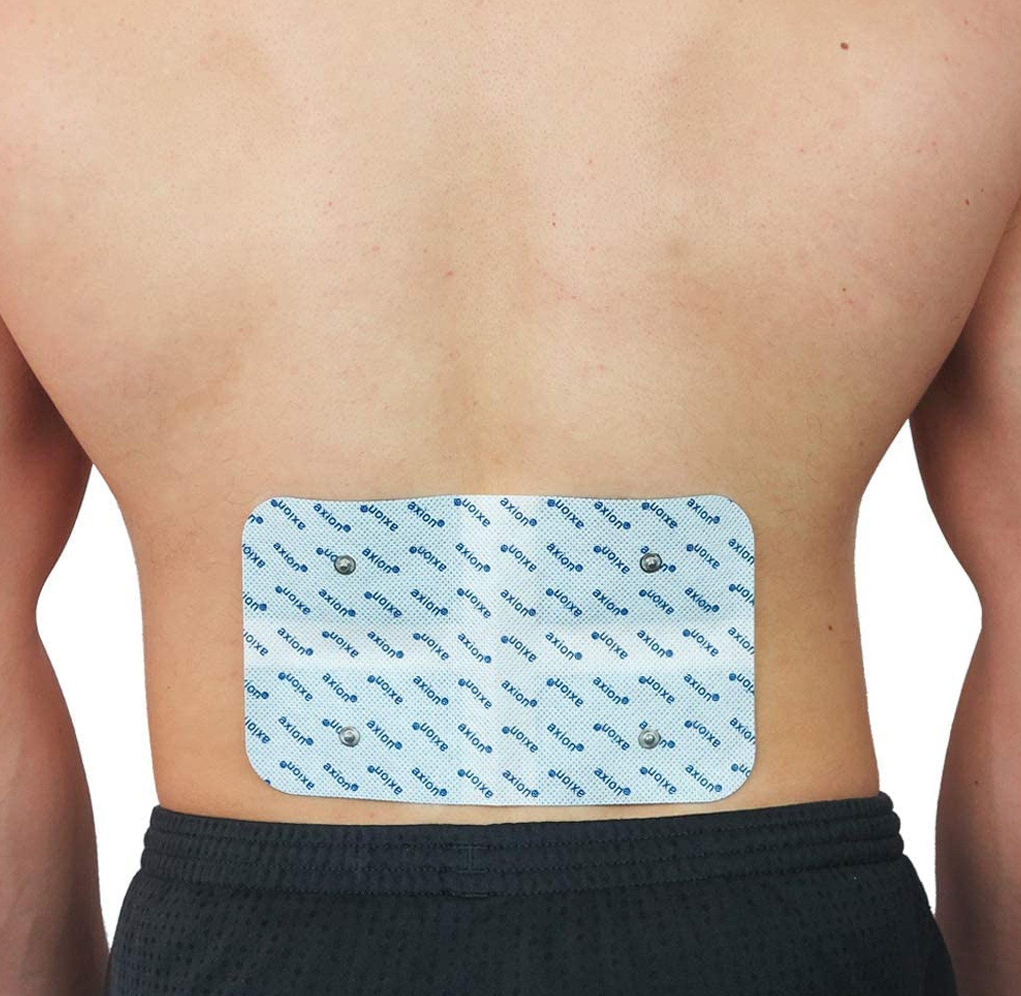 Axion Elektrodenpads passend zu Sanitas, Beurer - 20x12cm, Rückenelektrode mit 3.5mm DK, 1 St.,selbstklebende TENS EMS Elektroden für TENS EMS Geräte