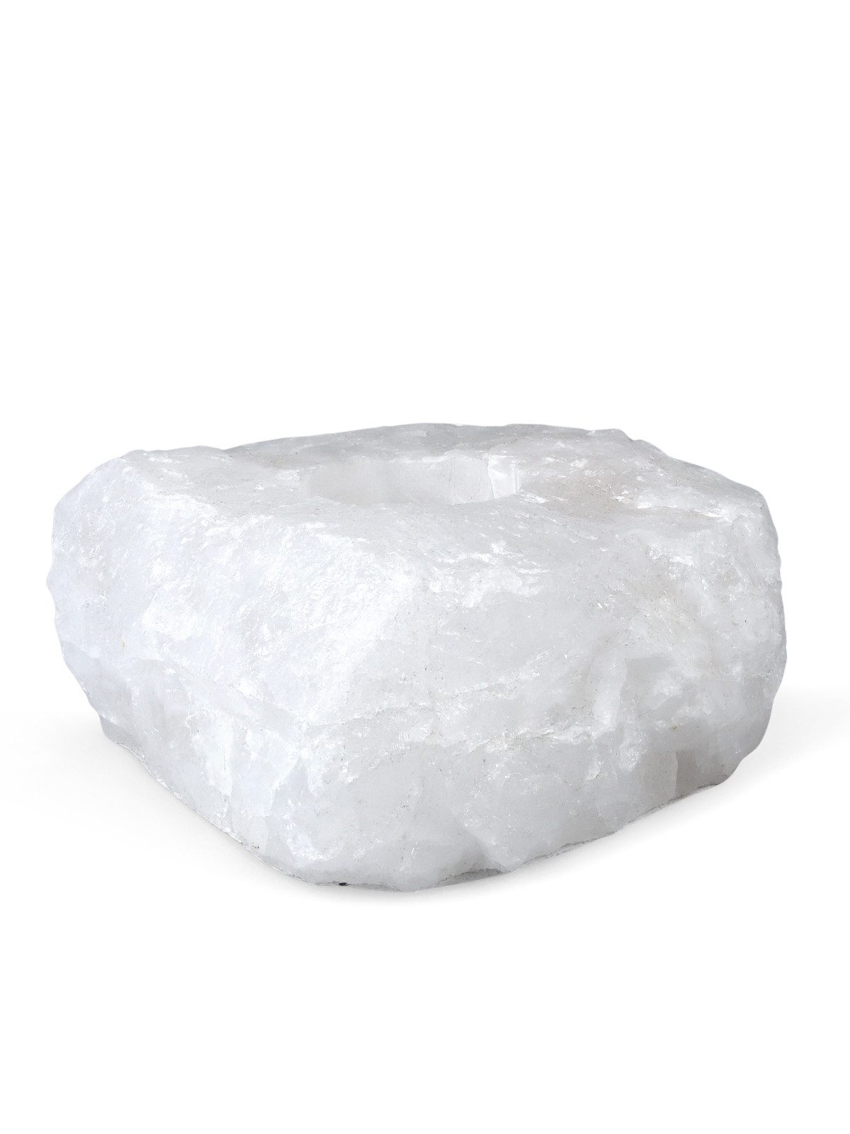 StoneTrip Mineralstein Bergkristall Teelichthalter, Naturstein aus Brasilien, Unikat
