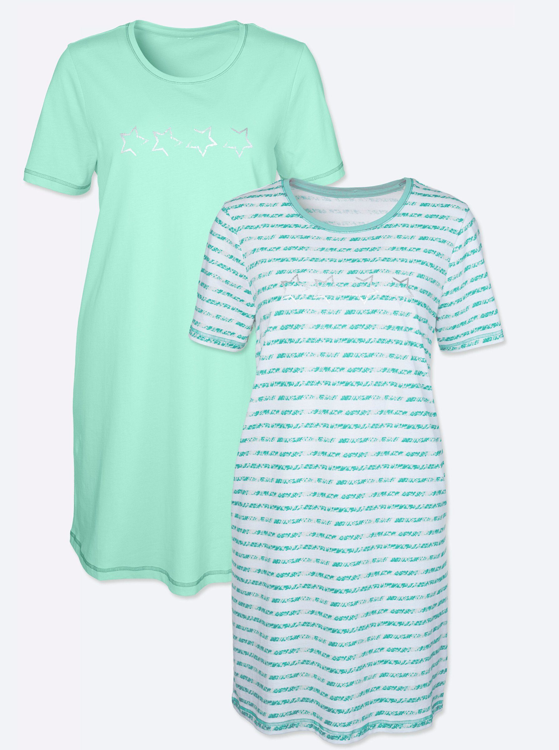 Witt Sleepshirt Kurzarm-Sleepshirts (2-tlg) günstig online kaufen
