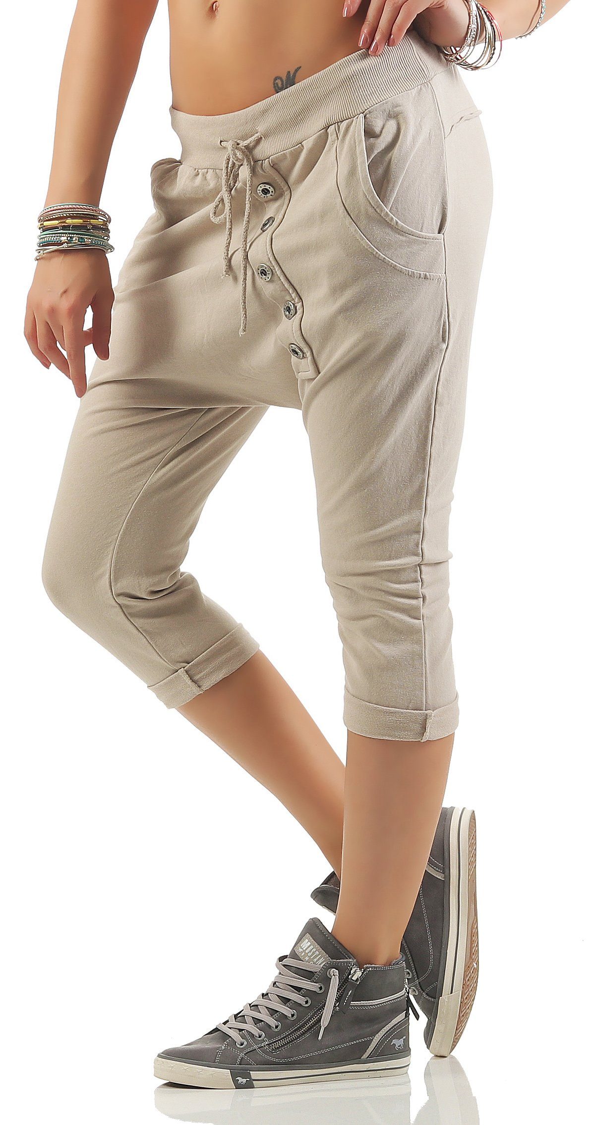 Mississhop Caprihose Damen Capri Hose Boyfriend günstig online kaufen