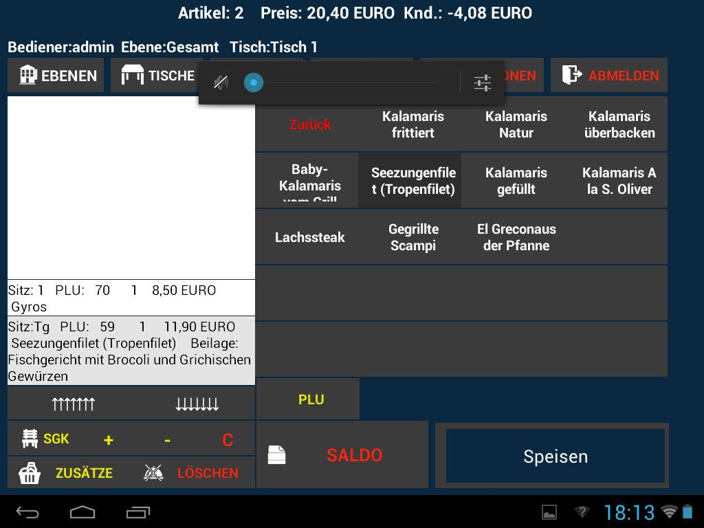 BlitzKasse Kassensystem 10" All-in-One Kasse für Handel und Lieferservice: Laden Imbiss Studio