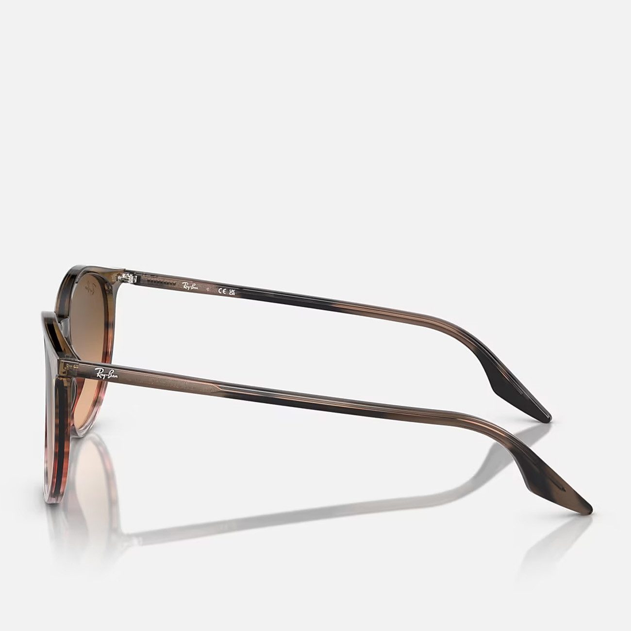 Ray-Ban Sonnenbrille Ray-Ban RB2204 Striped Brown Bianco Rosa