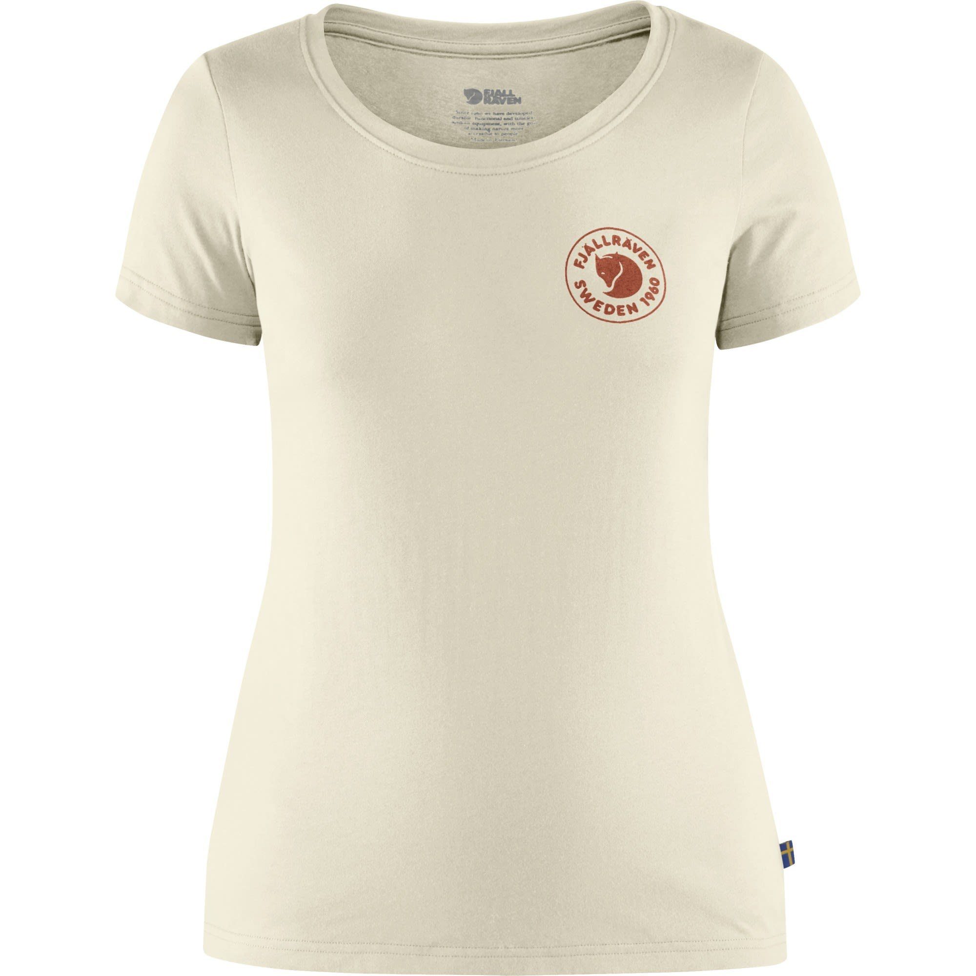 Fjällräven Kurzarm-Shirt W Fjällräven Chalk T-Shirt Logo 1960 Damen White T-shirt