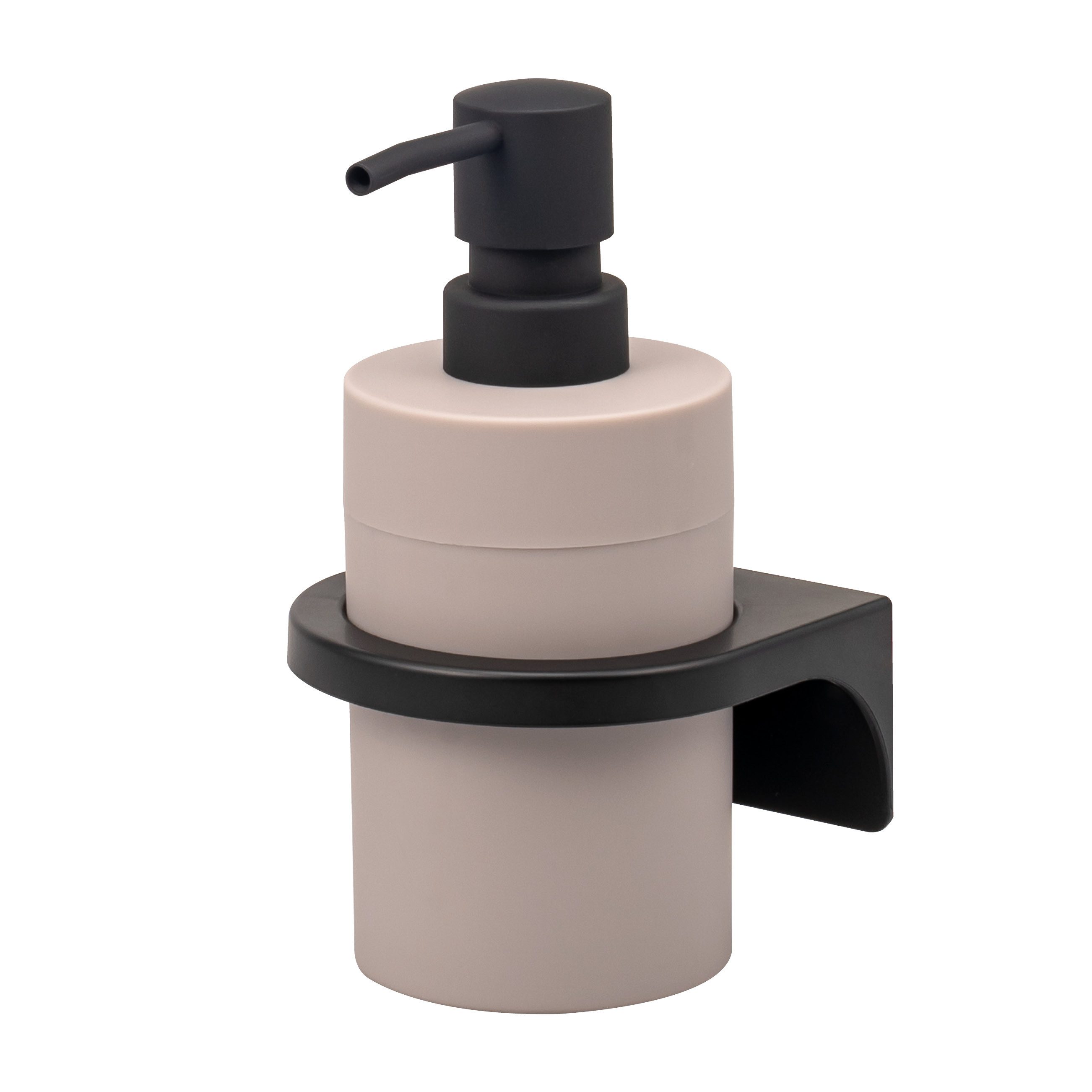 bremermann Seifenspender Bad-Serie SAVONA Softtouch inkl. Wandhalter, rund, (1-tlg., inkl. Montagematerial), mit Wandhalterung