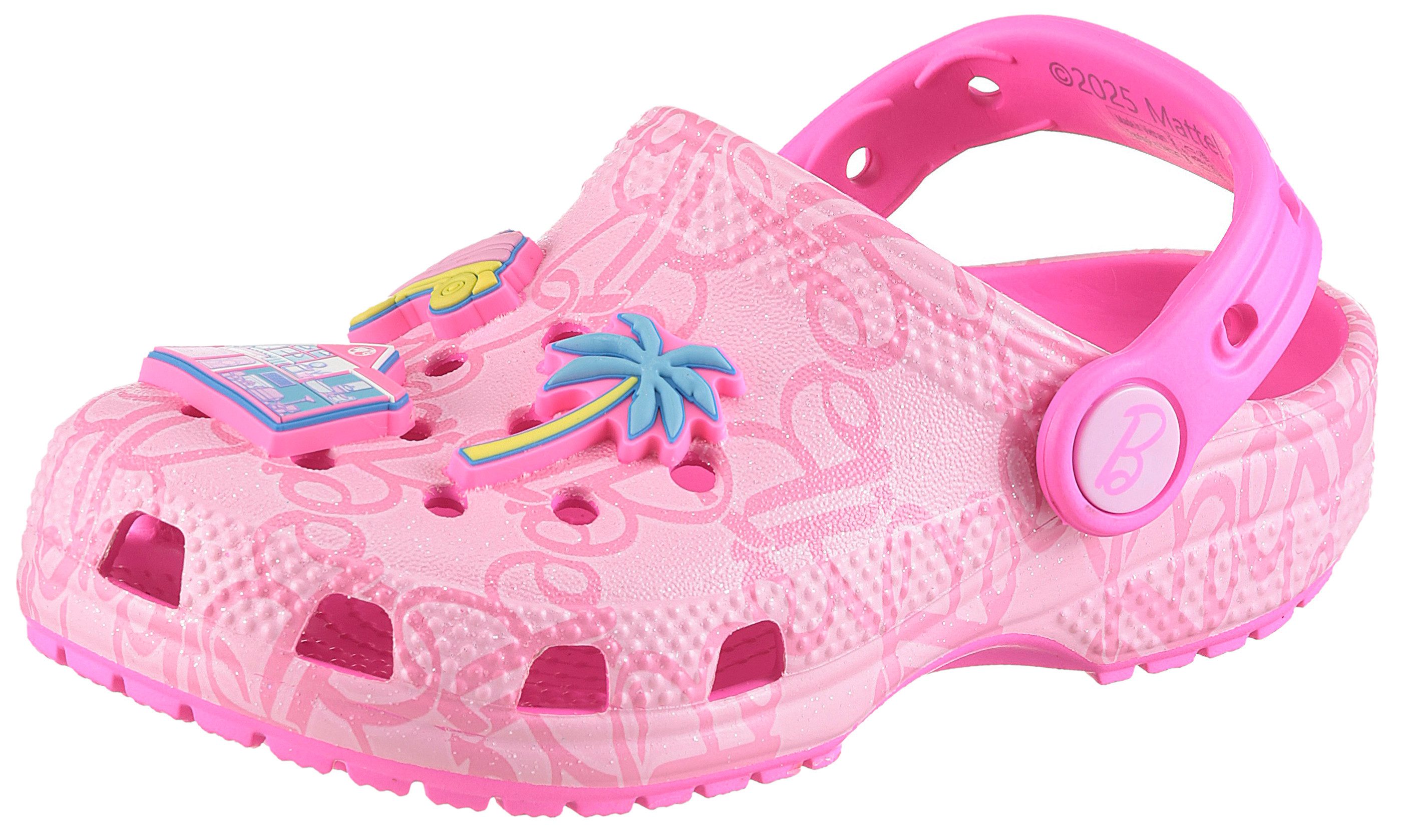 Crocs Toddlers' Barbie Classic Clog Clog Barbie Clog, Hausschuh mit Herzchen