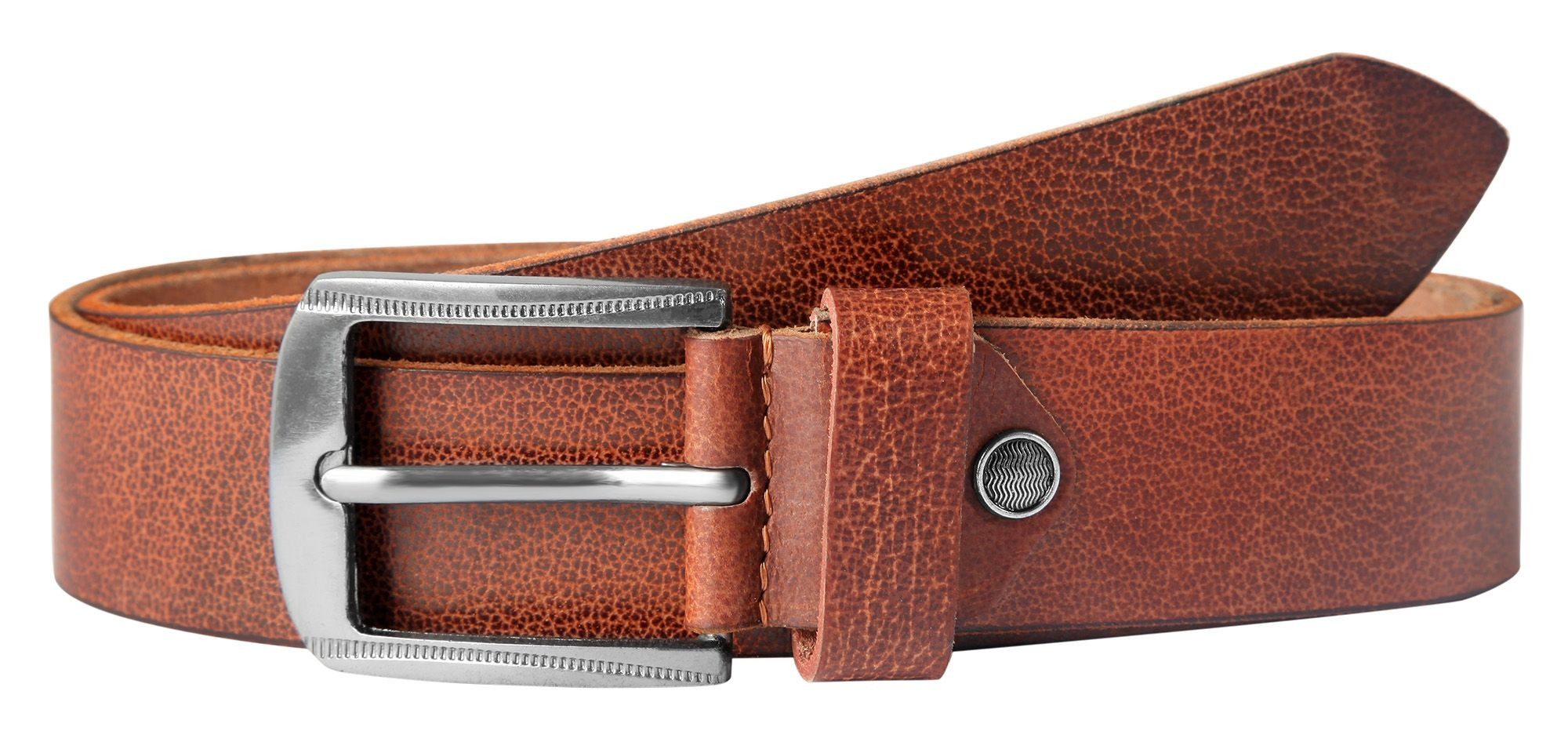 Ledergürtel hochwertiges Echt Leder, braun, 90 cm - 130 cm (Bundweite)