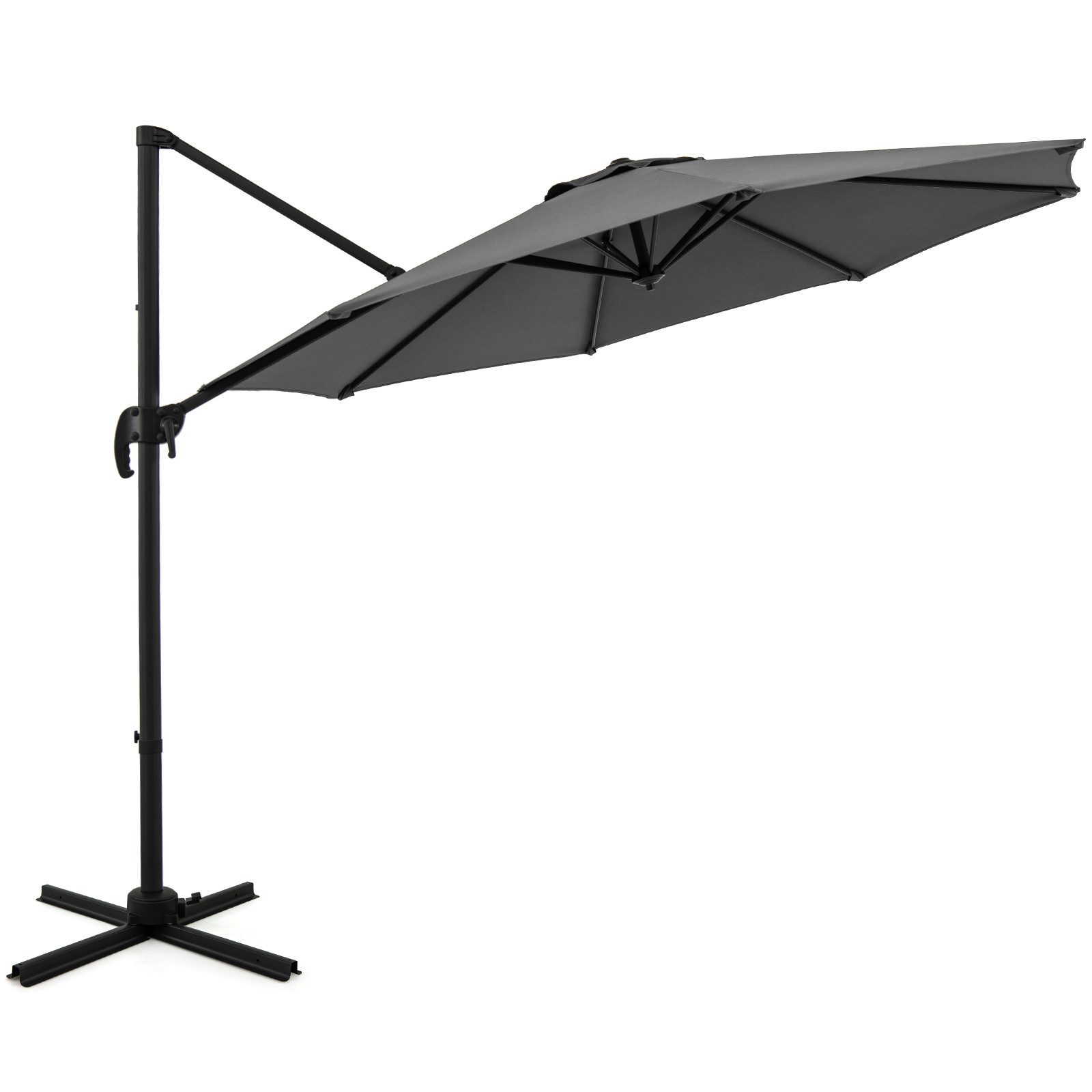 COSTWAY Sonnenschirm, LxB: 294x294 cm, 360° drehbar & 5-Fach verstellbarer