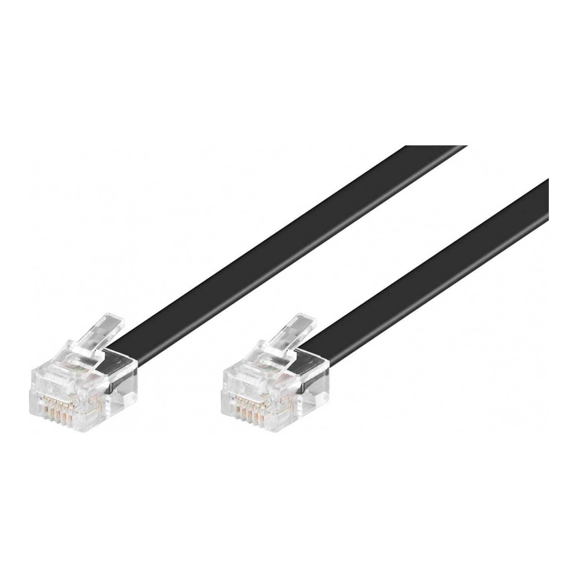 Goobay Goobay RJ12 Anschlußkabel 3m,sw,St/St 50321 Elektro-Kabel