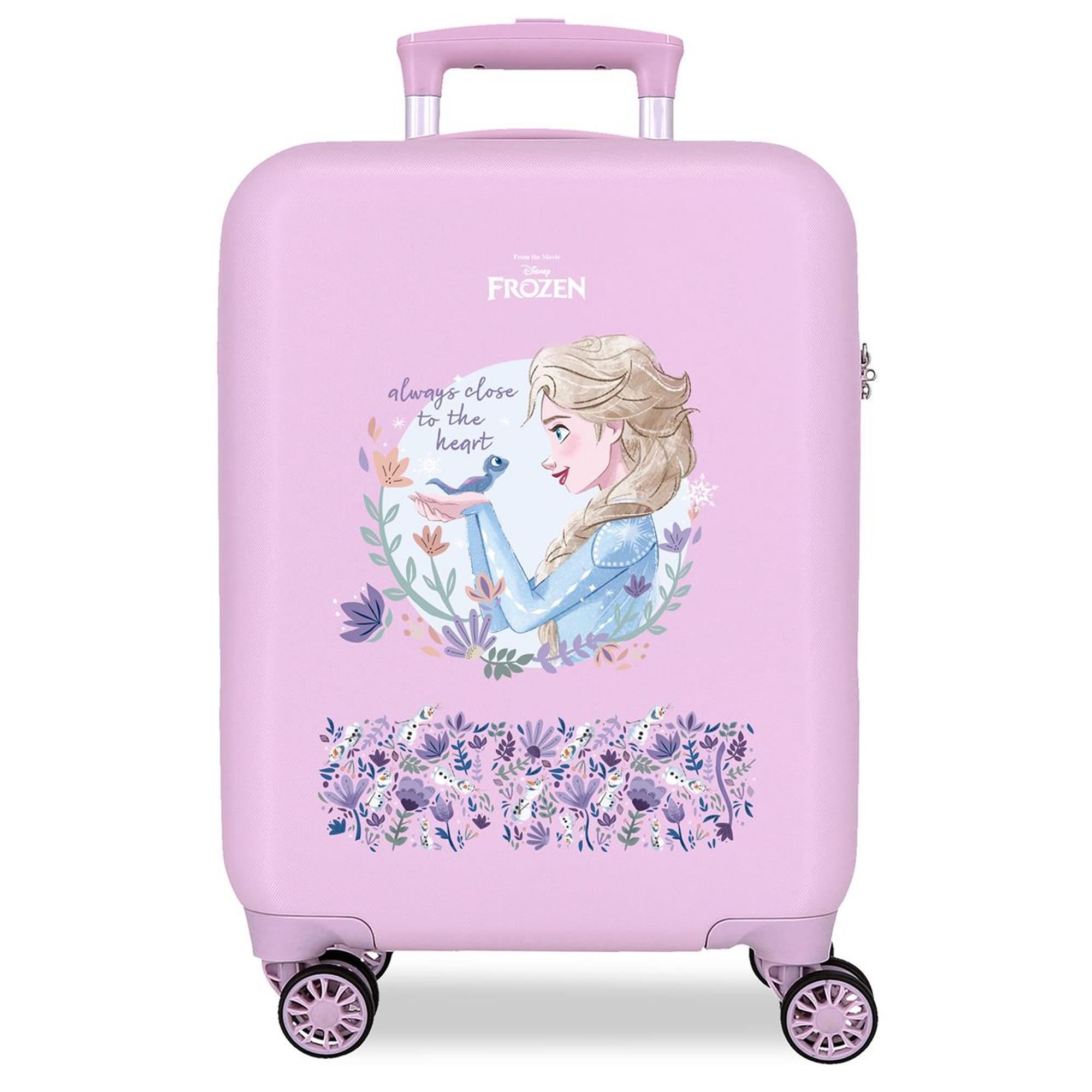 Frozen Kinderkoffer Frozen Trolley 50 cm – Hartschalenkoffer mit 360° Rollen und Schloss, Qualitätsware, Leicht, ABS-Hartschale, 4 Rollen 360°