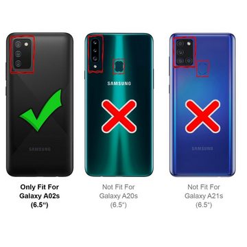 CoolGadget Schutzfolie Panzerfolie für Samsung A02s, (Spar-Set 4in1, 2x Displayschutz, 2x Kameraschutz), Panzerglas Schutzfolie für Samsung Galaxy A02s Folie