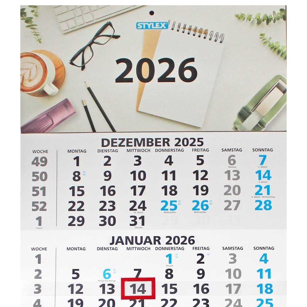 Thumbnail - Stylex Schreibwaren Wandkalender 5 Monate 2026