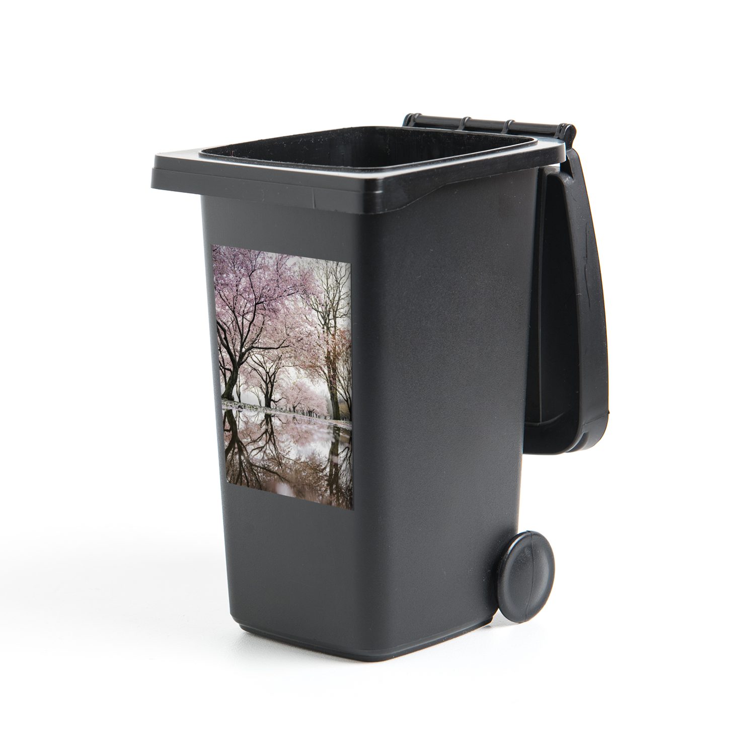 MuchoWow Wandsticker Sakura - Blüte - Baum - Japan (1 St), Mülleimer-aufkleber, Mülltonne, Sticker, Container, Abfalbehälter