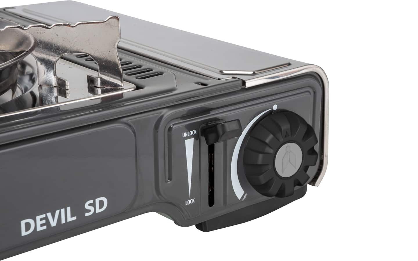 BRUNNER Gaskocher Devil SD NG, Kartuschen Camping Kocher mit Zündsicherung