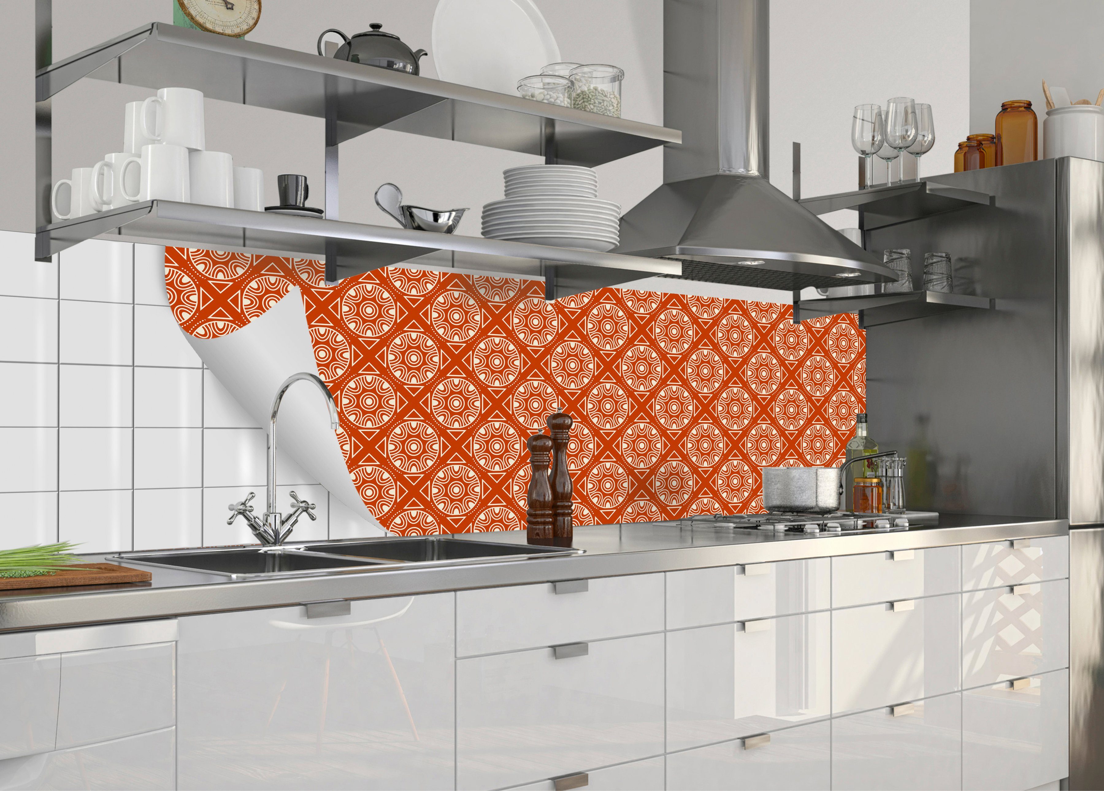 MySpotti Küchenrückwand fixy selbstklebende Küchenrückwand-Folie und flexible Pattern, Spanish