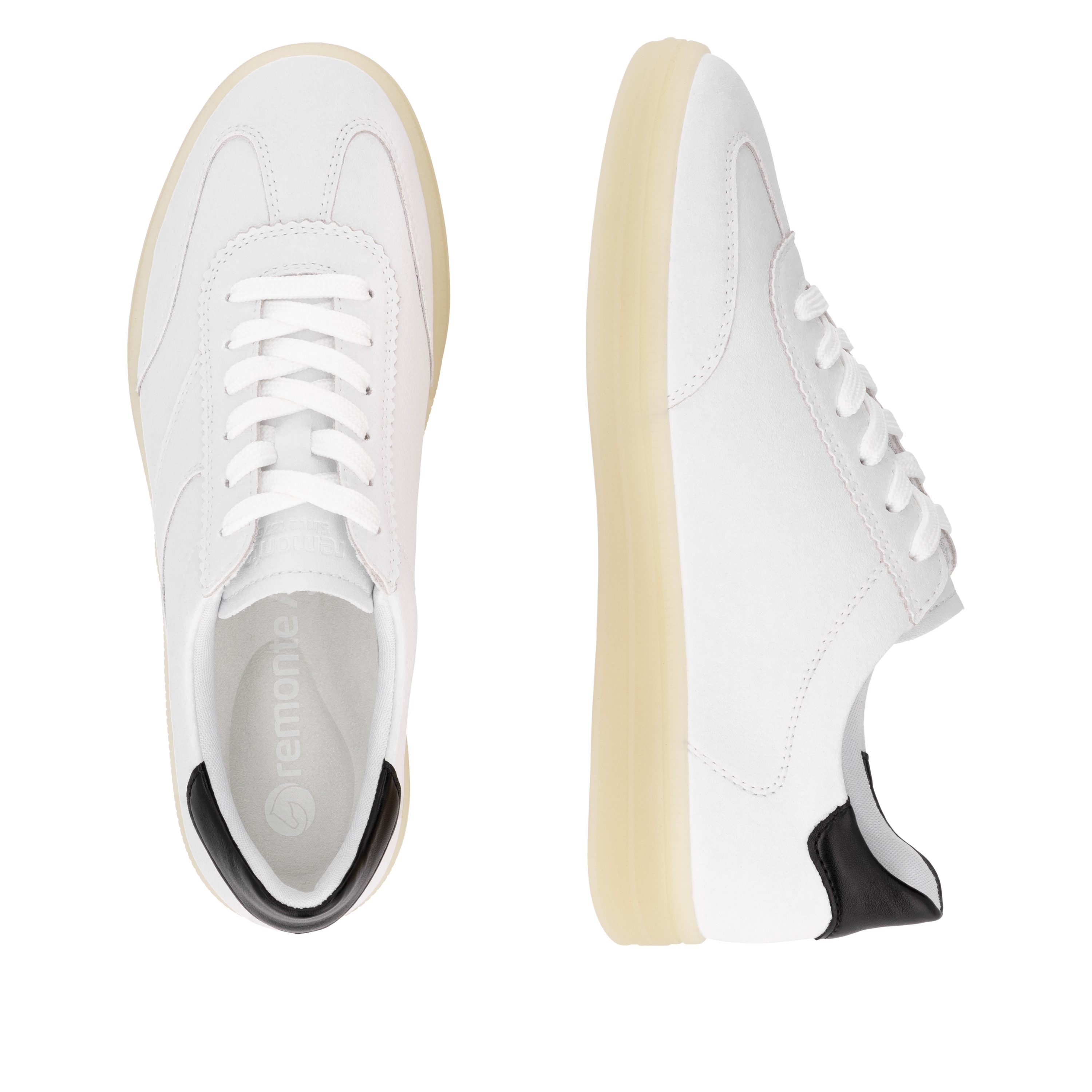 Remonte Sneaker, Freizeitschuh, Halbschuh, Schnürschuh mit gepolstertem Schaftrand