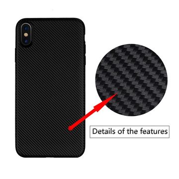 CoverKingz Handyhülle Hülle für Apple iPhone Xs Max Handyhülle Silikon Bumper Cover Case, Carbon Look Brushed Design