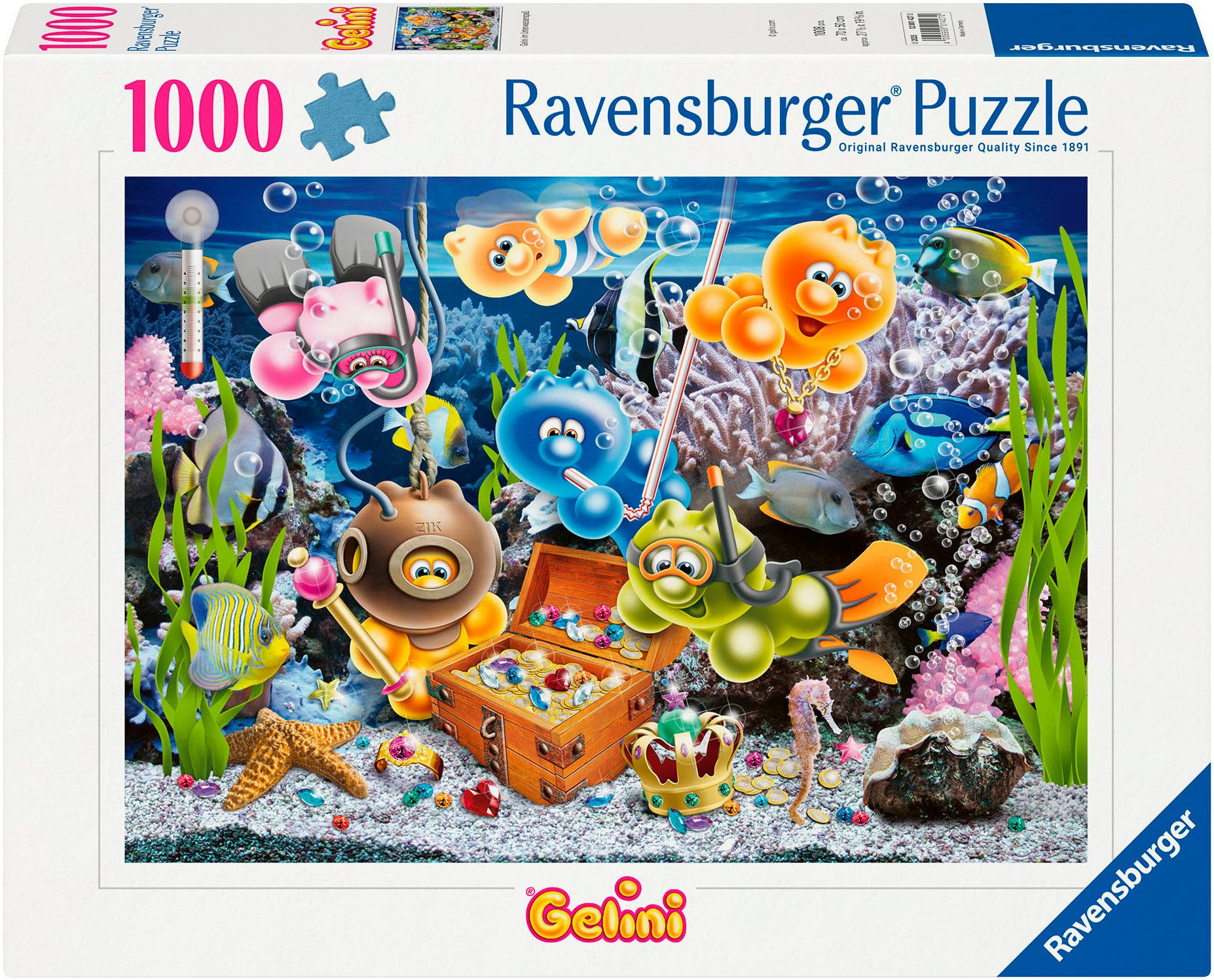 Ravensburger Puzzle Gelini im Unterwasserspaß, 1000 günstig online kaufen