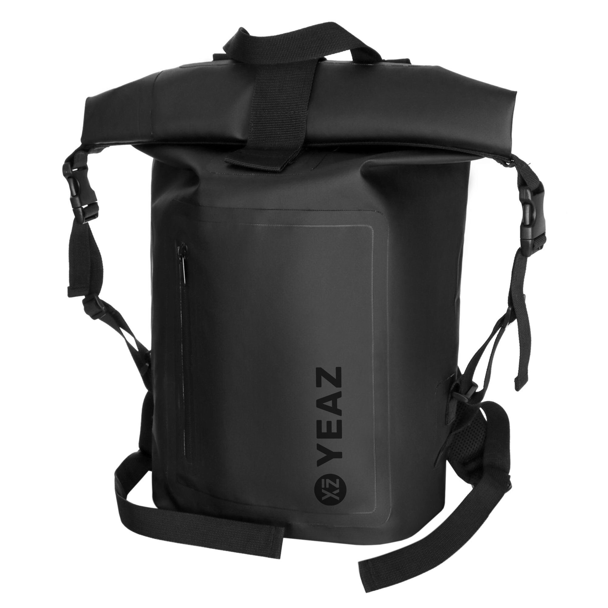 YEAZ Rucksack STOCKHOLM Wasserfester Rucksack schwarzes Logo (1-tlg), Wasserfester Rucksack schwarzes Logo