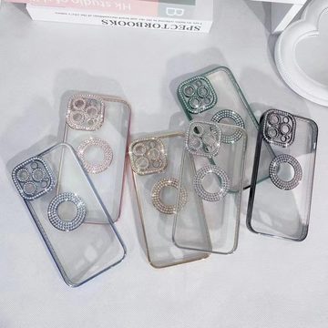 Wörleonline Handyhülle für Apple iPhone 13 Pro Max Hülle, TPU Handyhülle mit Glitzer-Diamanten aus Acryl