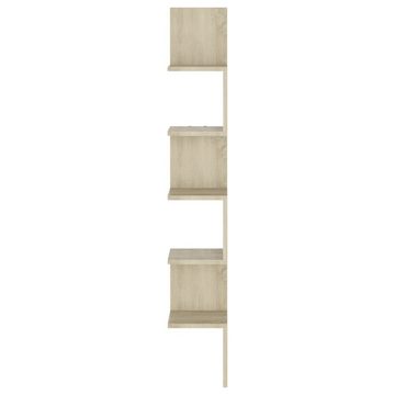 furnicato Wandregal Wand-Eckregal Sonoma-Eiche 20x20x127,5 cm Holzwerkstoff