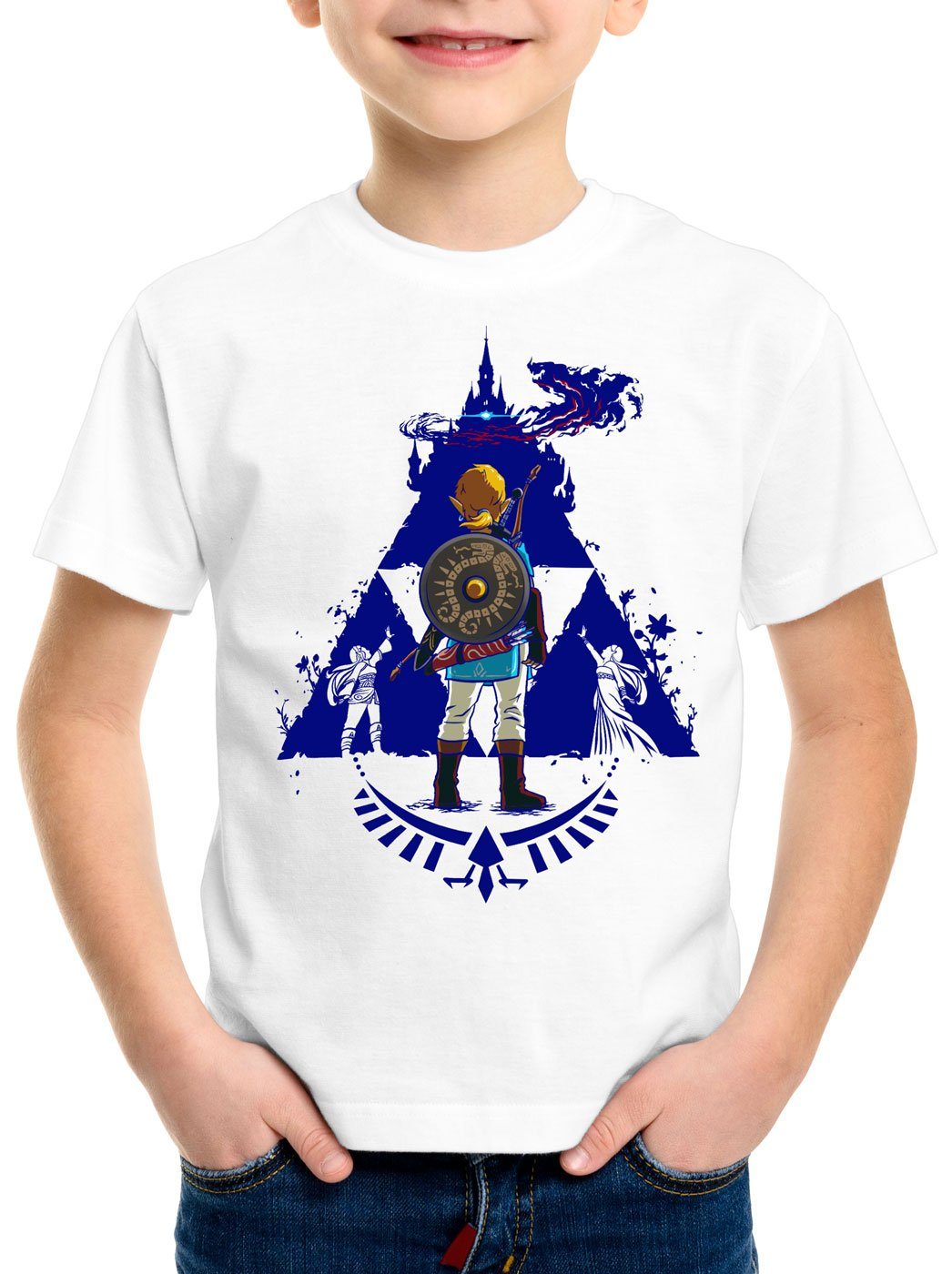 style3 T-Shirt Breath Link Blue hyrule gamer zelda link nintendo switch