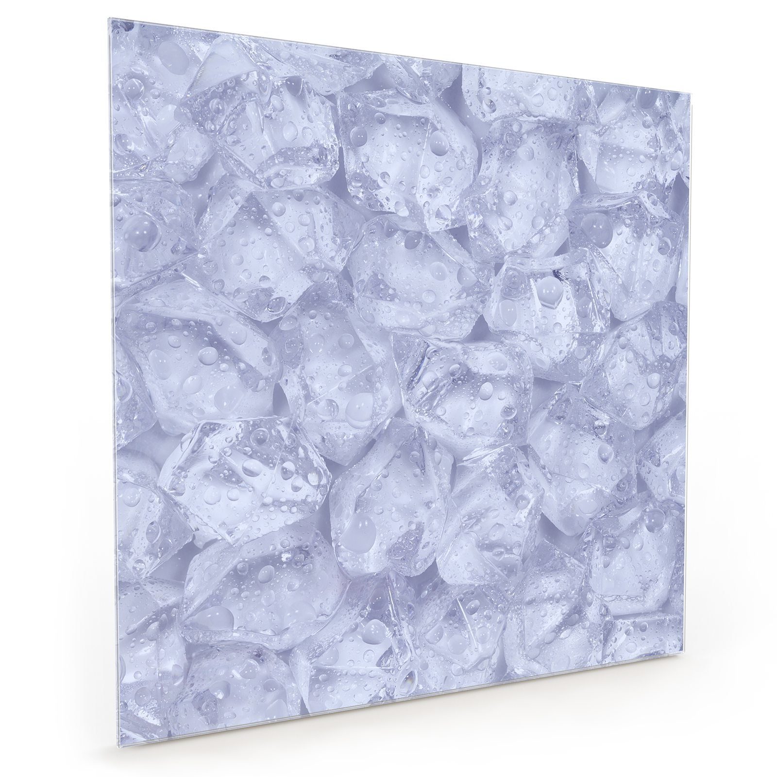 Glas Viele Eiswürfel Spritzschutz Primedeco Küchenrückwand