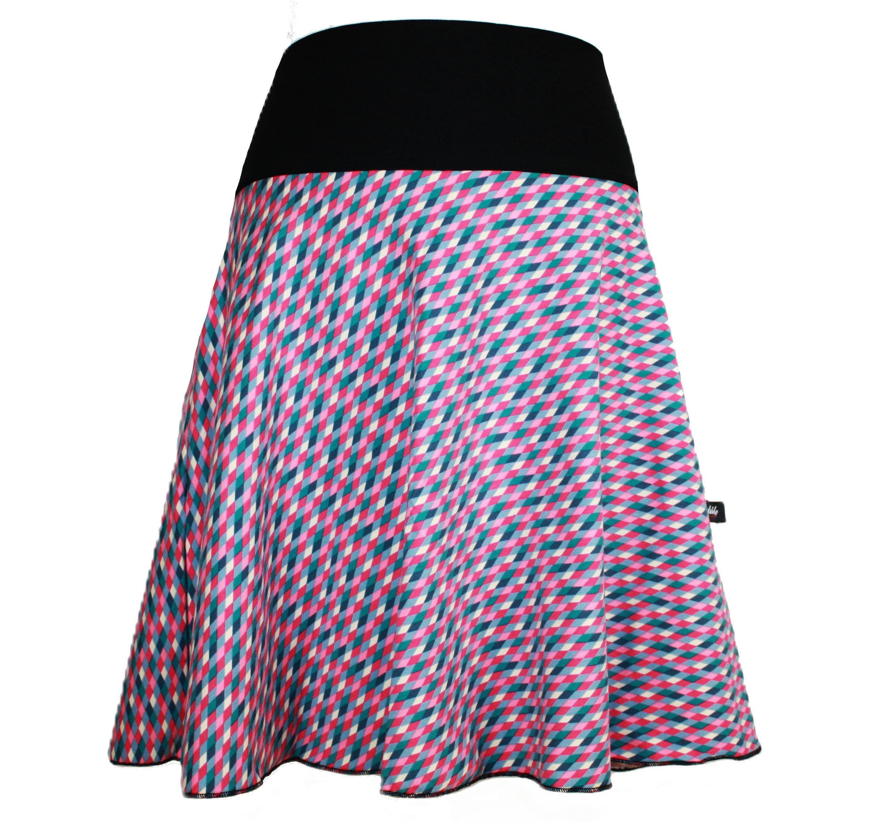 dunkle design Jerseyrock Baumwolle Grau Braun Mint Bunt 57cm elastischer Bund