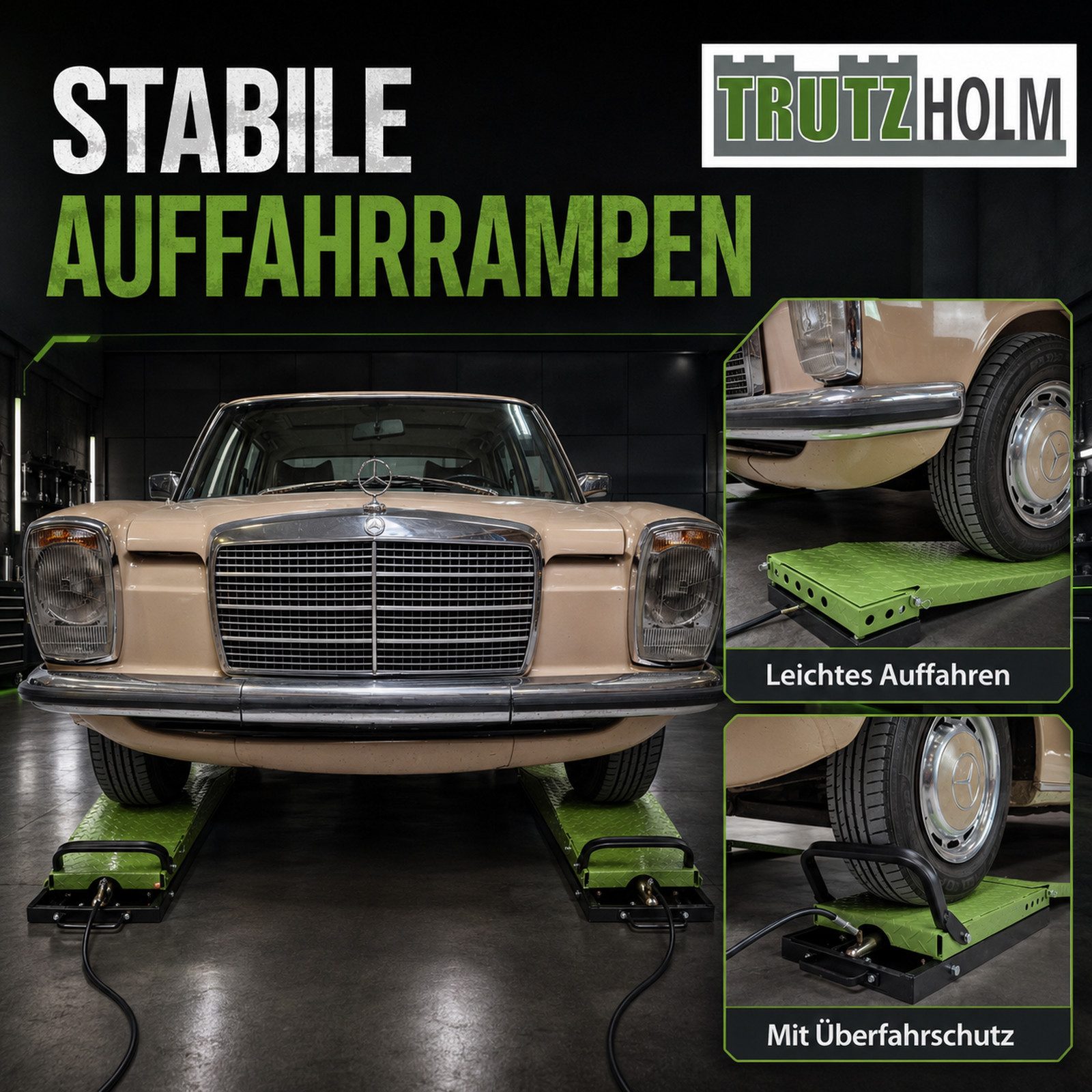 TRUTZHOLM Auffahrrampe Scherenheber hydraulisch 1360 kg Hebebühne PKW Wagenheber Paar, Scherenhubsystem – Bild 5 von 5