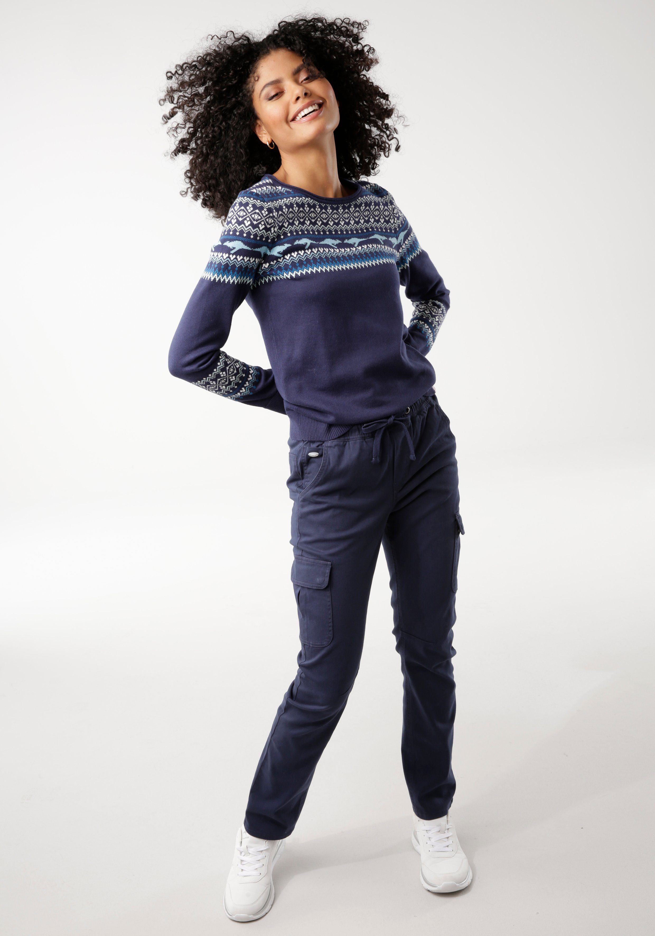 KangaROOS Norwegerpullover im winterlichen Design