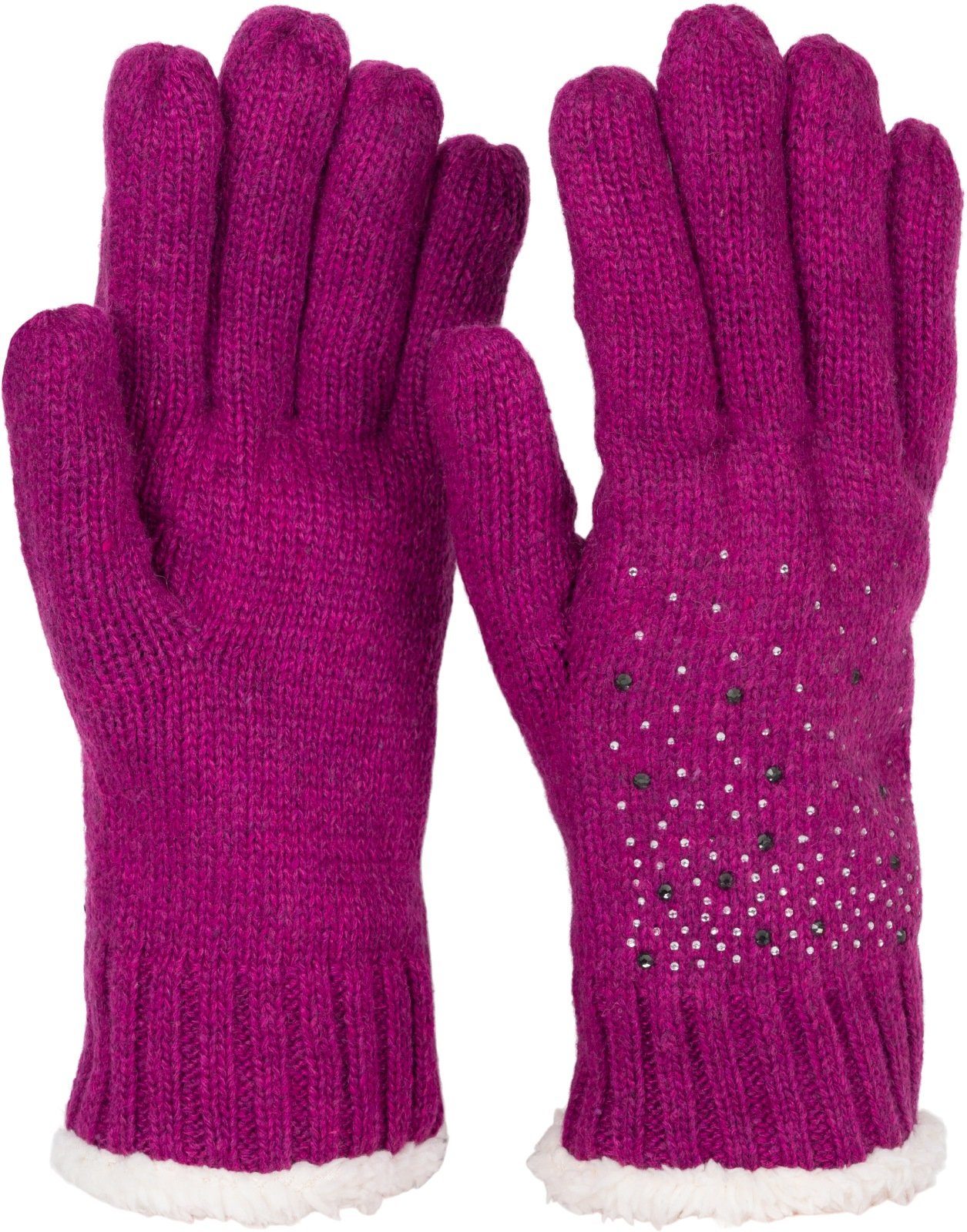 styleBREAKER Strickhandschuhe Strickhandschuhe mit Strass und günstig online kaufen