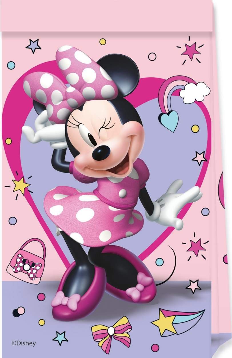 Procos Einweggeschirr-Set 158-tlg. 8 Minnie Motto (158-tlg), Party Pappe Mouse Set Junior Deko Kindergeburtstag Personen