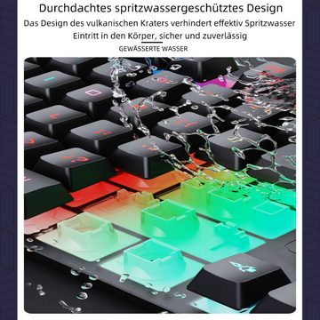 Welikera Spieltastatur mit 104 Tasten, verdrahtete mechanische Tastatur Tastatur