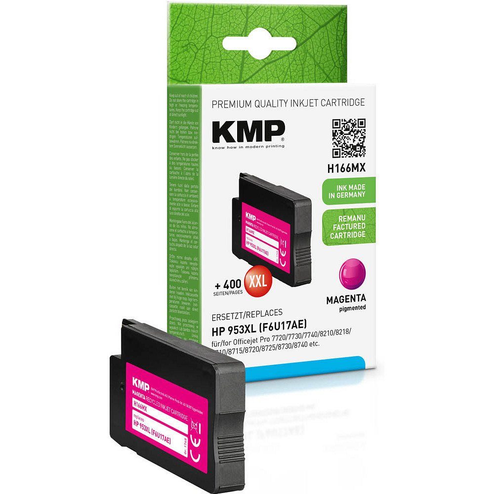 KMP 1 Tinte H166MX ERSETZT HP 953XL - magenta Tintenpatrone (1 Farbe, 1-tlg) | Tintenpatronen