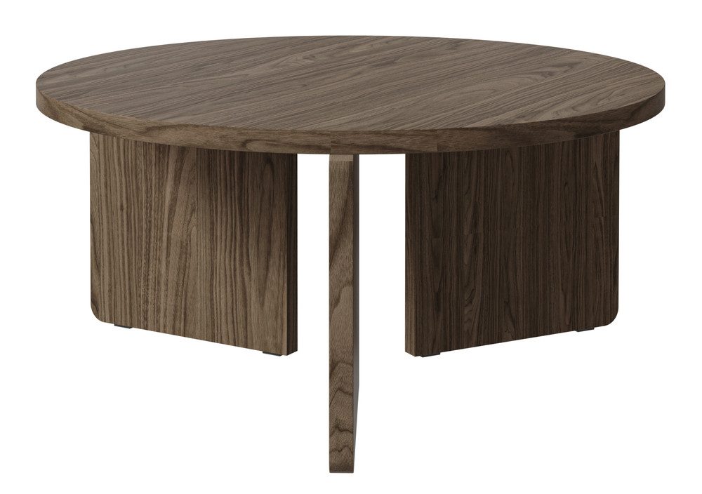 Selsey Couchtisch PREFFINES, Runder Wohnzimmertisch in Holzoptik Ø 88,5 x 4 günstig online kaufen