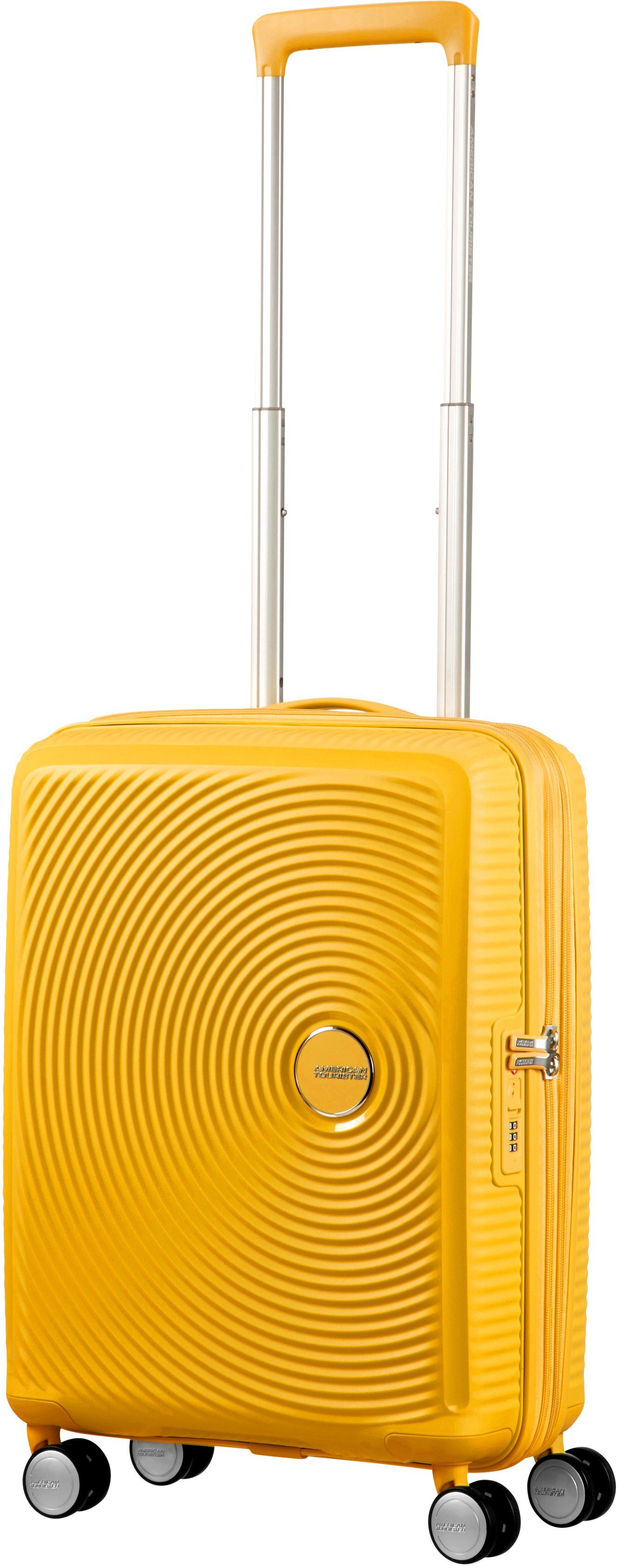 American Tourister® Hartschalen-Trolley Soundbox, 55 cm, 4 Rollen, mit Volumenerweiterung Golden Yellow