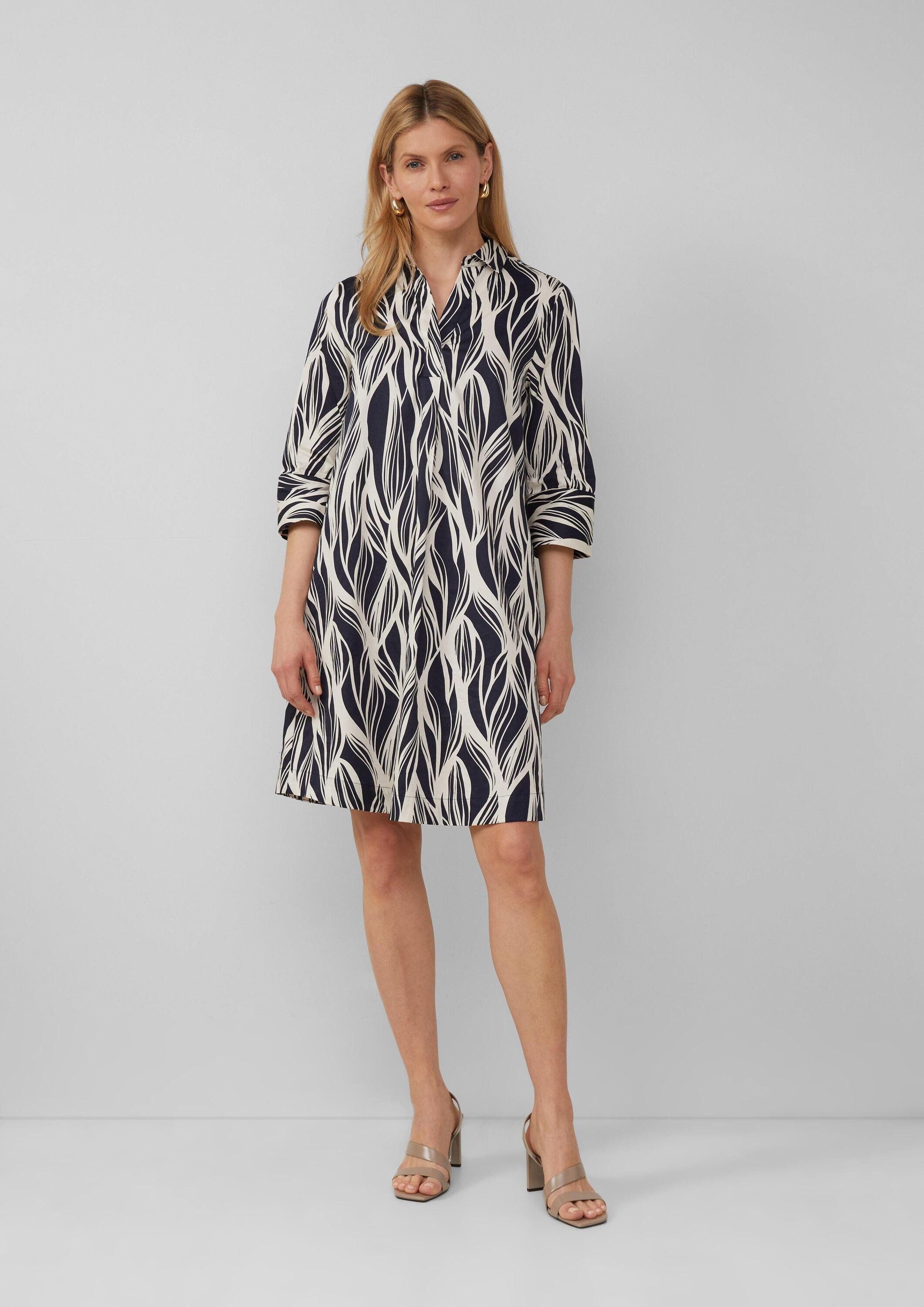 s.Oliver Minikleid Kleid Kurzes Popeline-Kleid mit Print und Knopfleiste günstig online kaufen